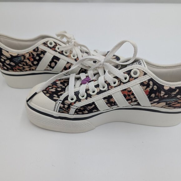 Adidas NIZZA Platform Butterfly Print Canvas Sneakers Women's Size 8 - Picture 3 of 3